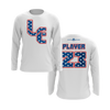 Personalized Legacy Elite Star LE Logo Long Sleeve White Shirt