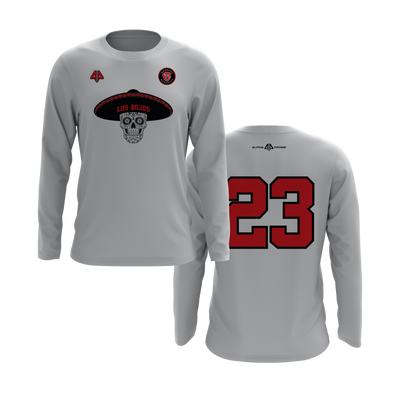 Personalized Margate Los Rojos Logo Long Sleeve Shirt