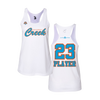Personalized CCLL Marlins Creek Logo White Women's Tank Top