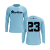 Personalized Marlins Logo Long Sleeve Shirt