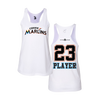 Personalized CCLL Marlins Logo White Women's Tank Top