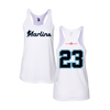 Personalized Marlins White Women's Tank Top