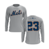 Personalized Mets Logo Long Sleeve Shirt