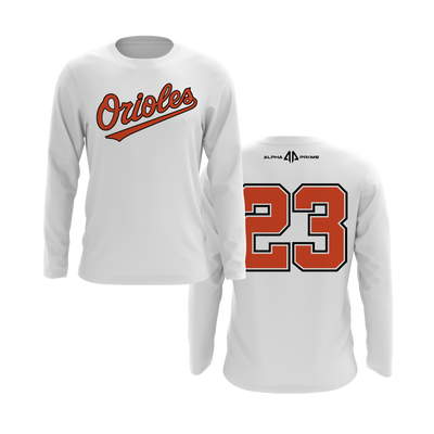 Personalized Orioles Logo Long Sleeve Shirt