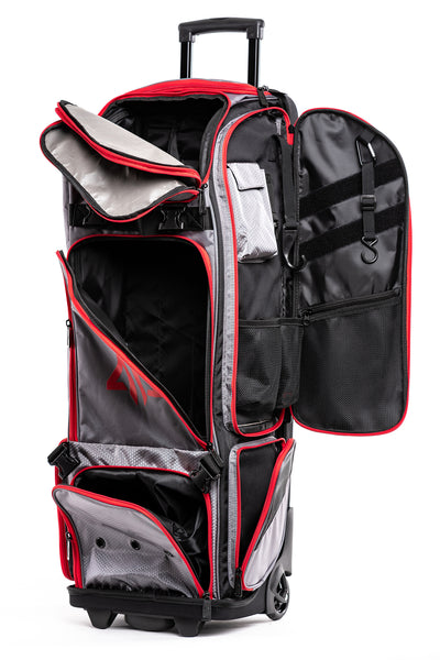 Prime Series II Roller Bat Bag Grey Red Alpha Prime Sports