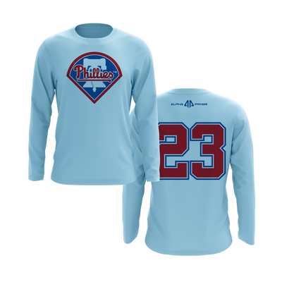 Personalized Phillies Logo Long Sleeve Shirt