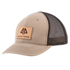 AP Patch Trucker Snapback Hat - 112RCHSQ-Khaki/Coffee