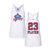 Personalized CCLL Sugar Kings Crown Logo White Women's Tank Top