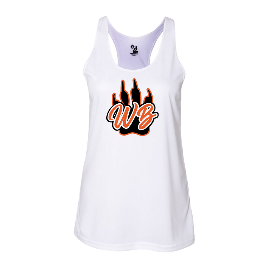Personalized WBYB Paw Print Logo Women's White Tank Top