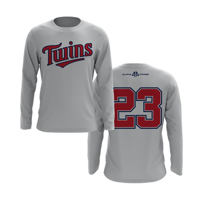 Personalized Twins Logo Long Sleeve Shirt