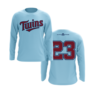 Personalized Twins Logo Long Sleeve Shirt