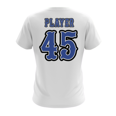 Personalized Cobras Special Font Logo Women's White V-Neck Shirt