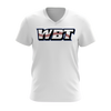 Personalized WBT Logo Women's White V-Neck Shirt