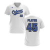 Personalized Cobras Standard Font Logo Women's White V-Neck Shirt