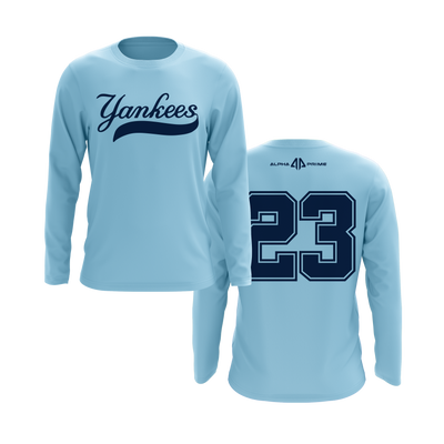 Personalized Yankees Logo Long Sleeve Shirt
