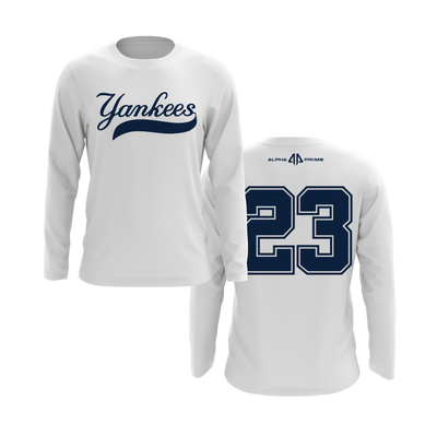 Personalized Yankees Logo Long Sleeve Shirt