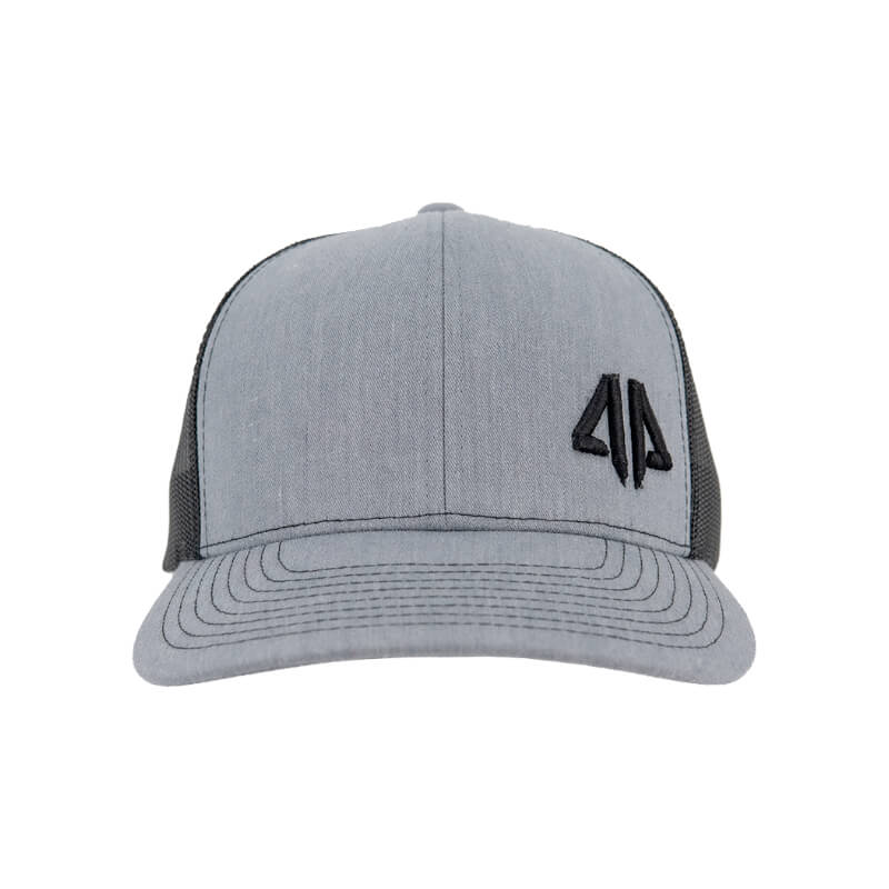 AP Retro Trucker Snapback Hat - Heather Grey & Black