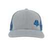 AP Retro Trucker Snapback Hat - Heather Grey & Royal Blue