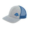 AP Retro Trucker Snapback Hat - Heather Grey & Royal Blue