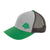 AP Retro Trucker Snapback Hat - Heather Grey, Light Charcoal & Green